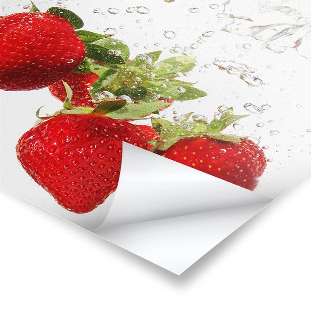 Poster - Strawberry Water - Quadrat 1:1