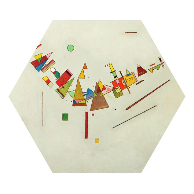 Hexagon Bild Alu-Dibond - Wassily Kandinsky - Winkelschwung