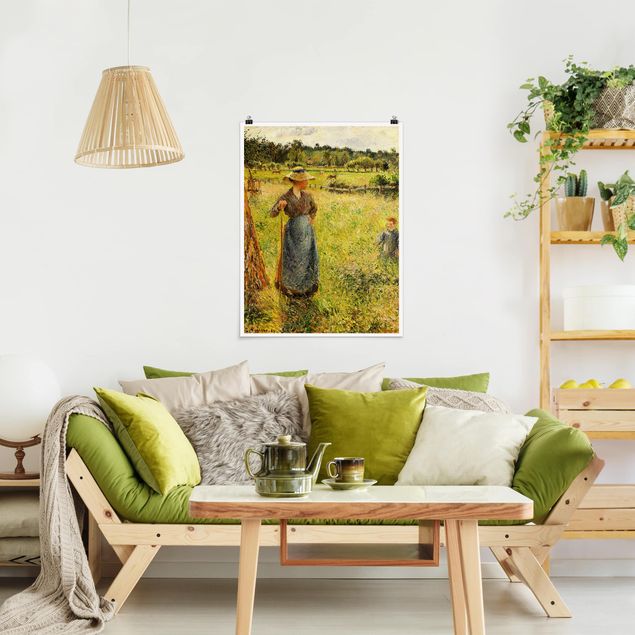 Wand Poster XXL Camille Pissarro - Die Heumacherin