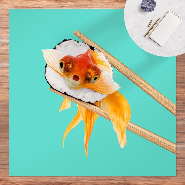 Teppich Balkon Sushi mit Goldfisch