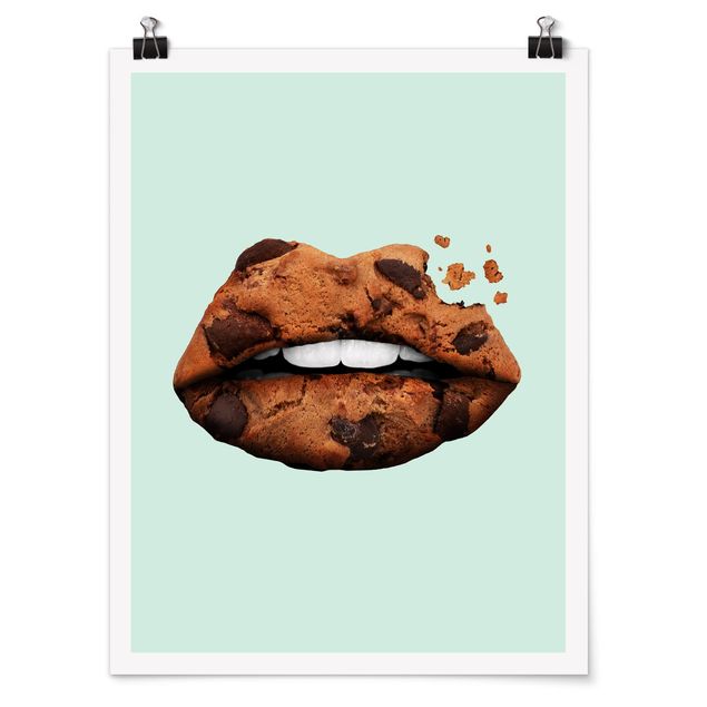 Bilder Lippen mit Keks