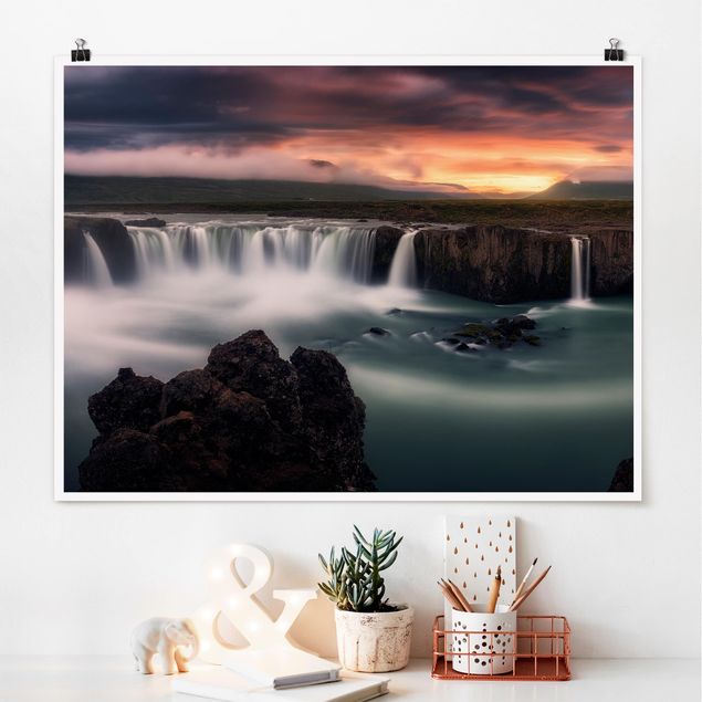 XXL Poster Goðafoss Wasserfall in Island