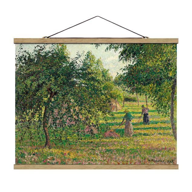 Stoffbilder mit Posterleisten Camille Pissarro - Apfelbäume