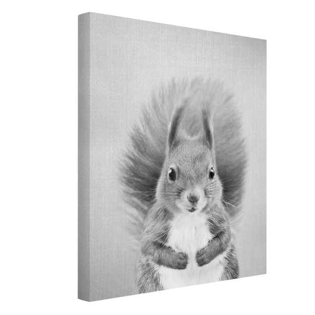schöne Leinwandbilder Eichhörnchen Elisabeth Schwarz Weiß