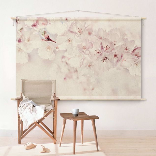 Wandbehang modern Ein Kirschblütenhauch