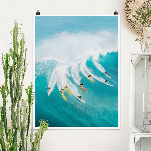 Wand Poster XXL Einfach Surfen