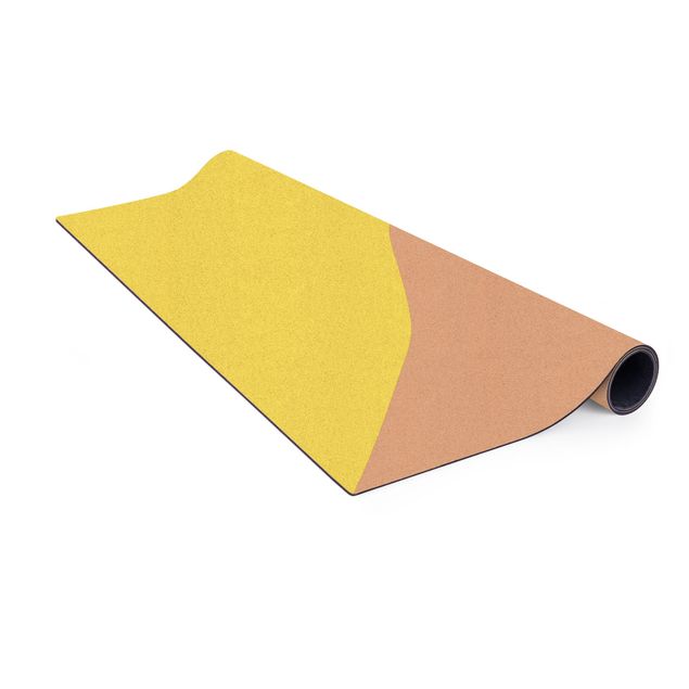 Kork-Teppich - Einfaches Gelbes Dreieck - Quadrat 1:1