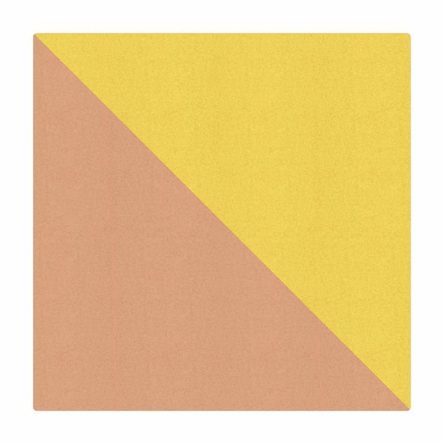 Kork-Teppich - Einfaches Gelbes Dreieck - Quadrat 1:1