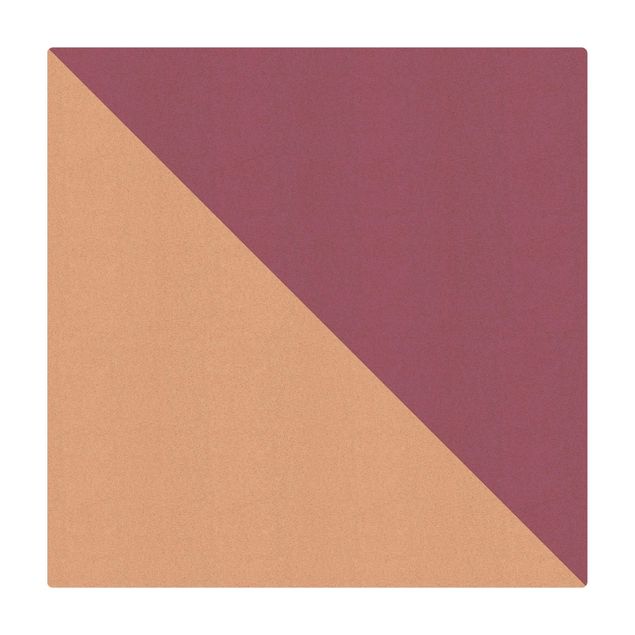 Kork-Teppich - Einfaches Mauvefarbenes Dreieck - Quadrat 1:1