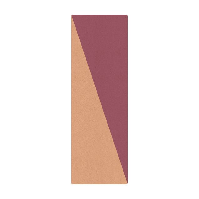 Kork-Teppich - Einfaches Mauvefarbenes Dreieck - Hochformat 1:2