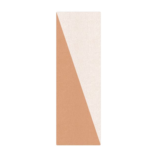 Kork-Teppich - Einfaches Weißes Dreieck - Hochformat 1:2