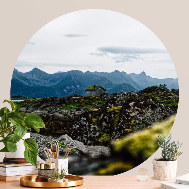 Design Tapeten Einsame Hütte in Norwegen