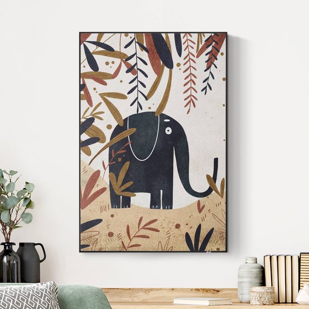 Akustik-Wechselbild - Elefant im Dschungel