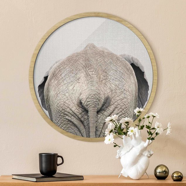 Moderne Bilder mit Rahmen Elefant von hinten