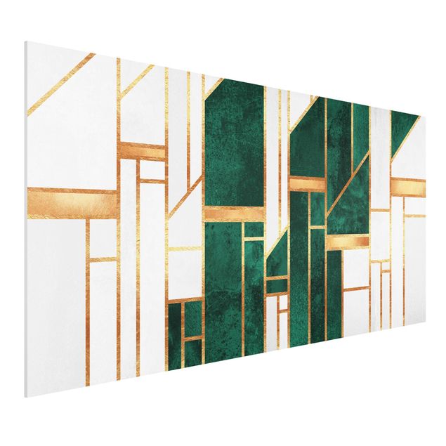 Elisabeth Fredriksson Poster Emerald und Gold Geometrie