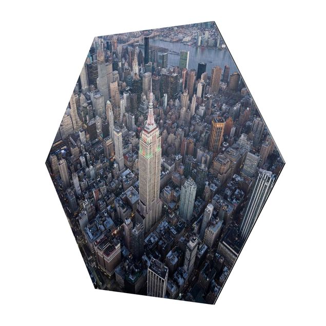Hexagon Bild Alu-Dibond - Empire State Of Mind