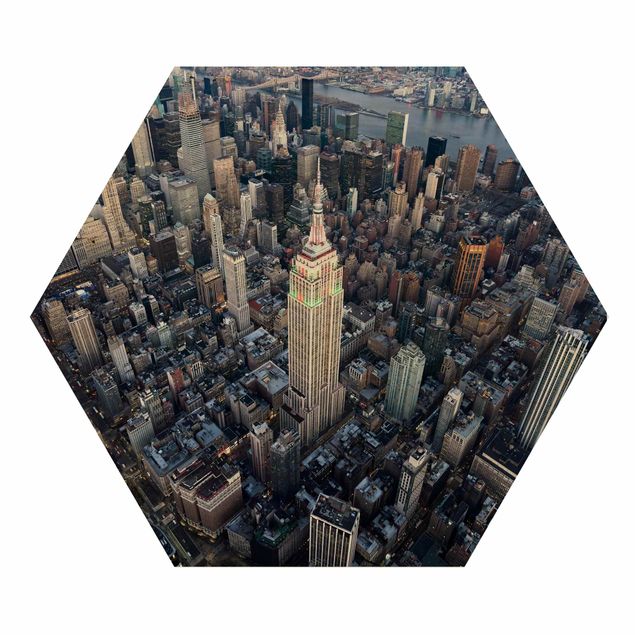 Hexagon Bild Holz - Empire State Of Mind