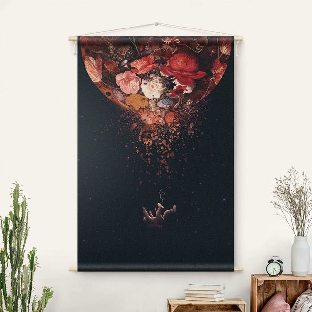 Wandbehang modern Enkel Dika - Kosmische Blumen
