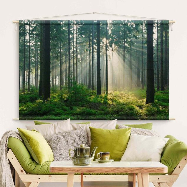Moderne Wandteppiche Enlightened Forest