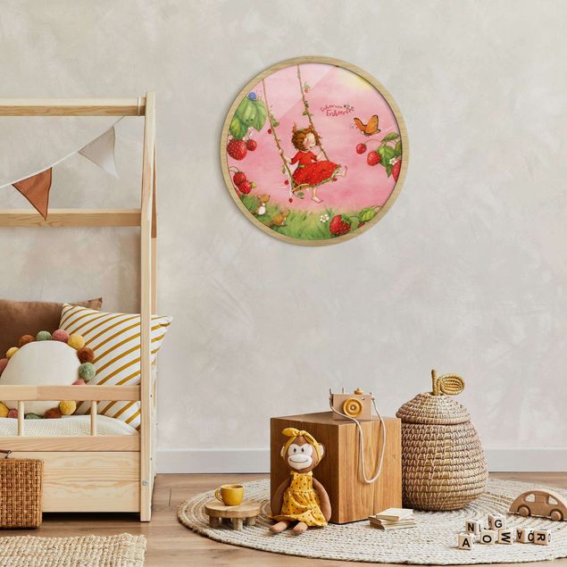 Moderne Bilder mit Rahmen Erdbeerinchen Erdbeerfee - Baumschaukel