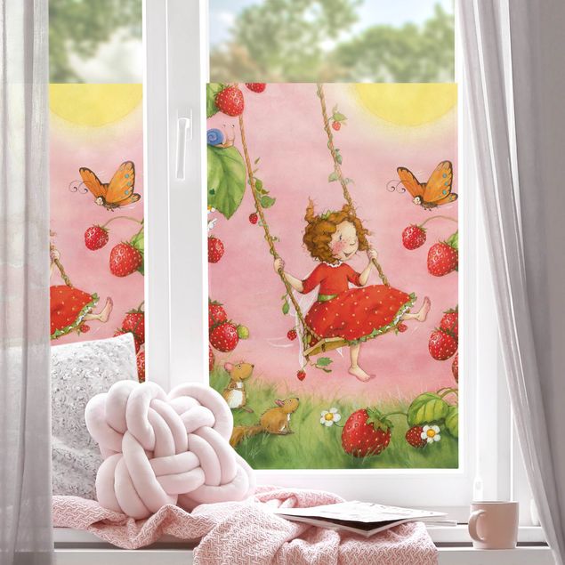 Fensterfolie Erdbeerinchen Erdbeerfee - Baumschaukel