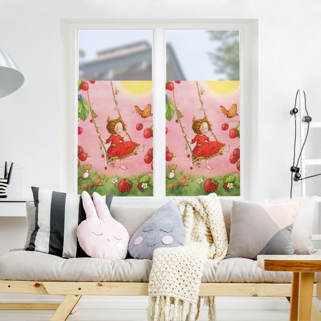 Fensterbilder Erdbeerinchen Erdbeerfee - Baumschaukel
