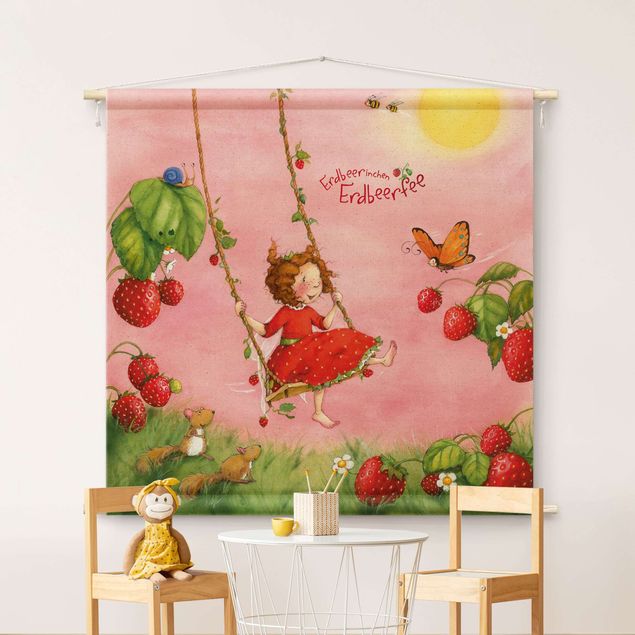 Moderne Wandteppiche Erdbeerinchen Erdbeerfee - Baumschaukel