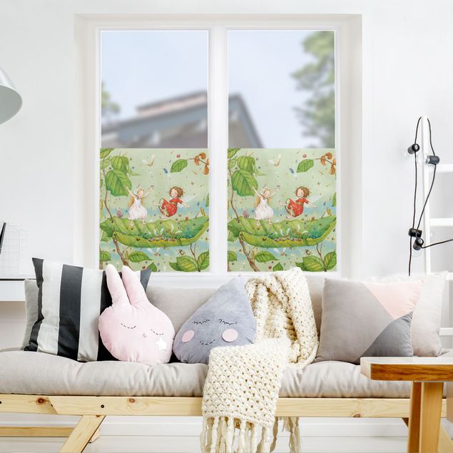 Fensterbilder Folie Erdbeerinchen Erdbeerfee - Trampolin