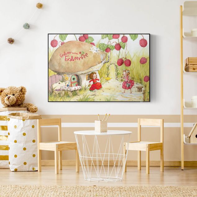schöne Bilder Erdbeerinchen Erdbeerfee - Unter dem Himbeerstrauch