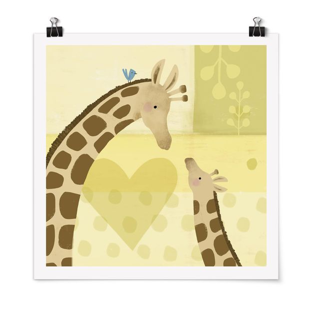 Moderne Poster Mama und ich - Giraffen