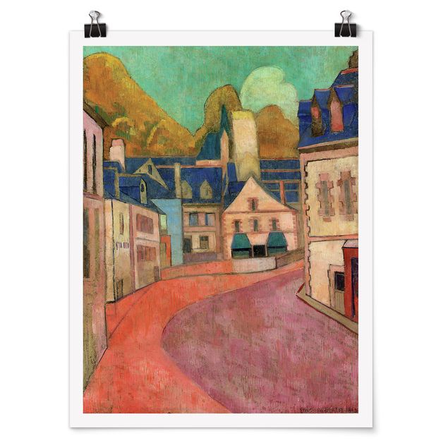 schöne Bilder Emile Bernard - La Rue Rose à Pont-Aven