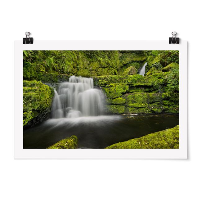 Poster - Lower McLean Falls in Neuseeland - Querformat 2:3