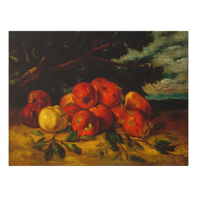 Glas Spritzschutz - Gustave Courbet - Apfelstillleben - Querformat - 4:3