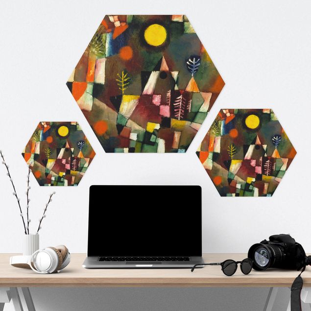 Hexagon Bild Alu-Dibond - Paul Klee - Der Vollmond