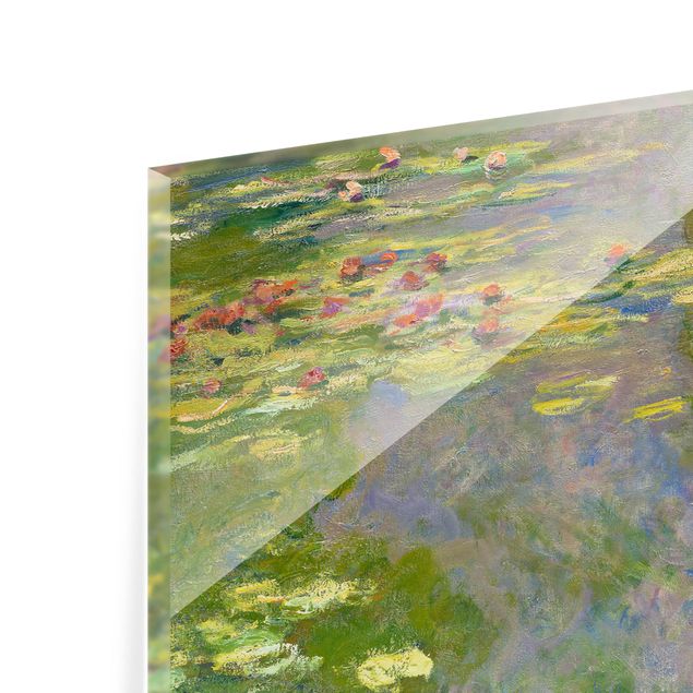 Spritzschutz Glas - Claude Monet - Grüne Seerosen - Querformat - 3:2