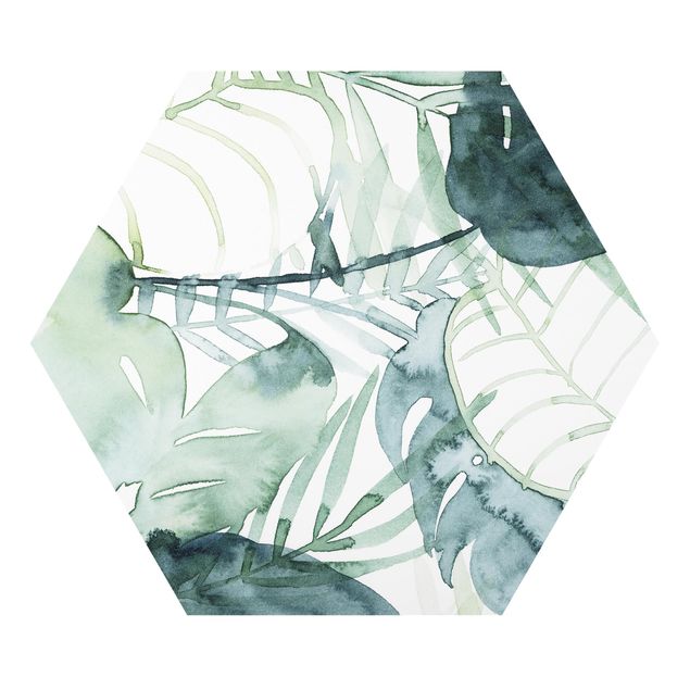 Hexagon Bild Forex - Palmwedel in Wasserfarbe II