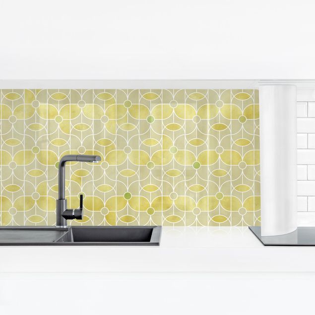 Spritzschutz Küche ohne bohren Art Deco Schmetterling Muster
