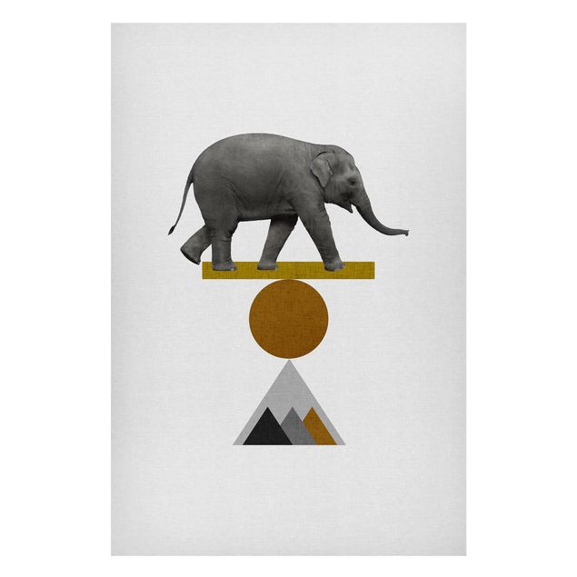 Magnettafel - Balancekunst Elefant - Hochformat 2:3