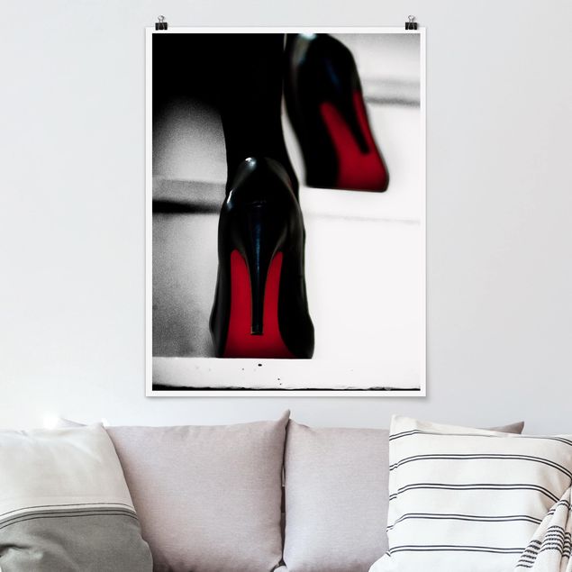 Poster - High Heels in Rot - Hochformat 3:4