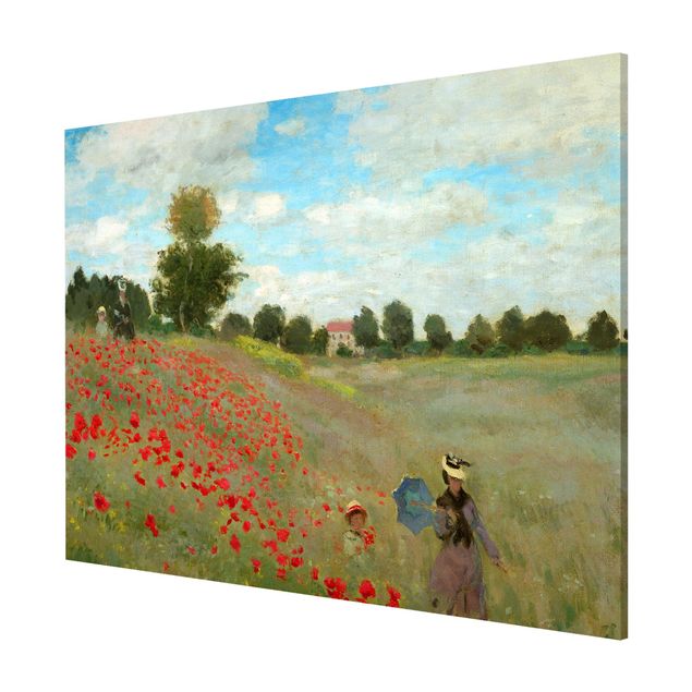 Magnettafel - Claude Monet - Mohnfeld bei Argenteuil - Memoboard Querformat 3:4