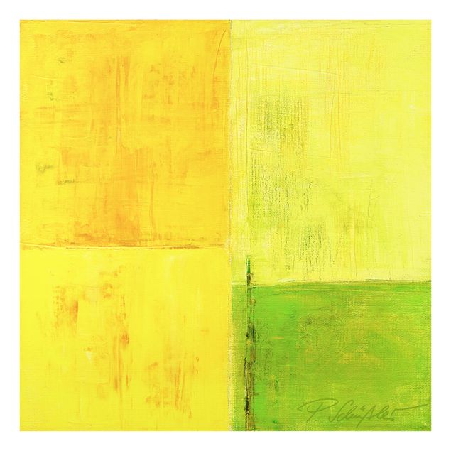 Glas Spritzschutz - Petra Schüßler - Frühlings Komposition 02 - Quadrat - 1:1