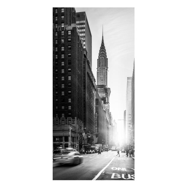 Magnettafel - Lebhaftes New York - Panorama Hochformat