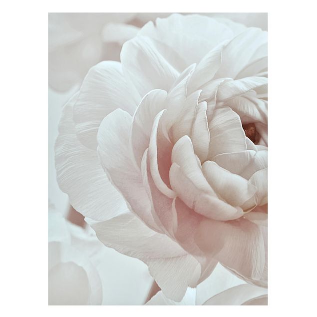 Magnettafel - Weiße Blüte im Blütenmeer - Hochformat 3:4