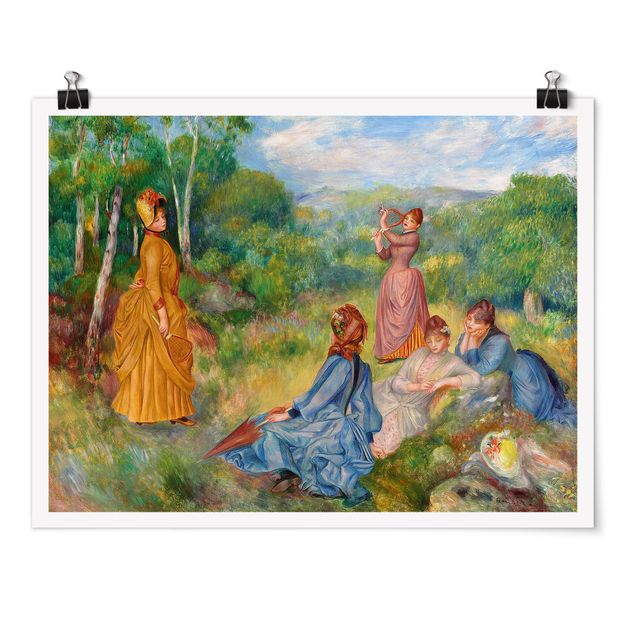 Poster Wald Auguste Renoir - Federballspiel