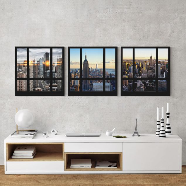 schöne Bilder Fensterblicke über New York