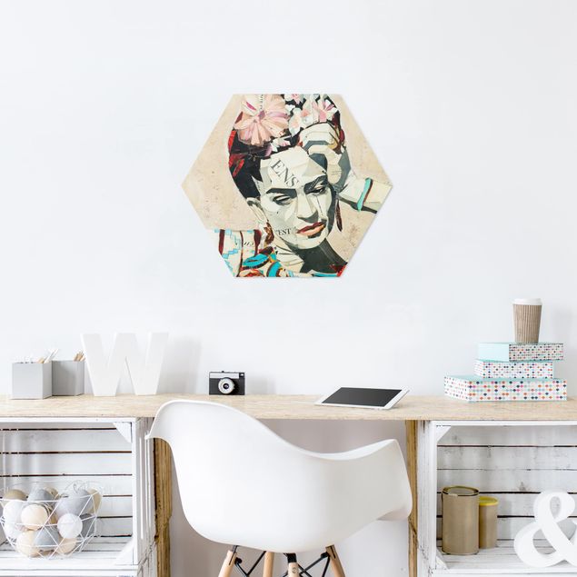 Hexagon Bilder Frida Kahlo - Collage No.1