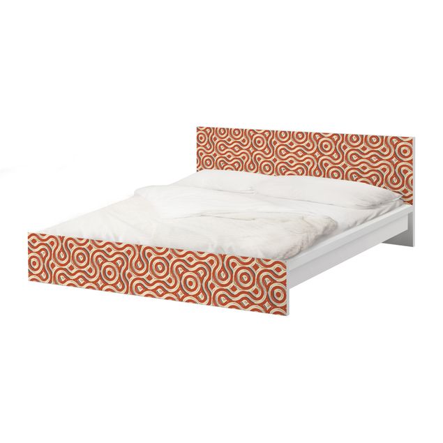 Möbelfolie für IKEA Malm Bett niedrig 160x200cm - Klebefolie Abstrakte Ethno Textur