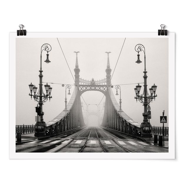 Poster - Brücke in Budapest - Querformat 3:4