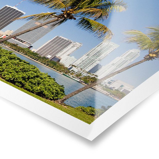 Poster - Miami Beach Skyline - Panorama Querformat
