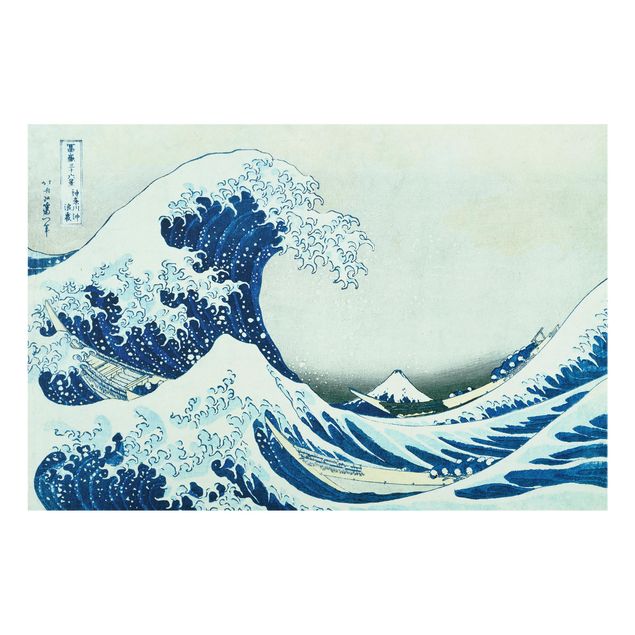 Spritzschutz Glas - Katsushika Hokusai - Die grosse Welle von Kanagawa - Querformat - 3:2